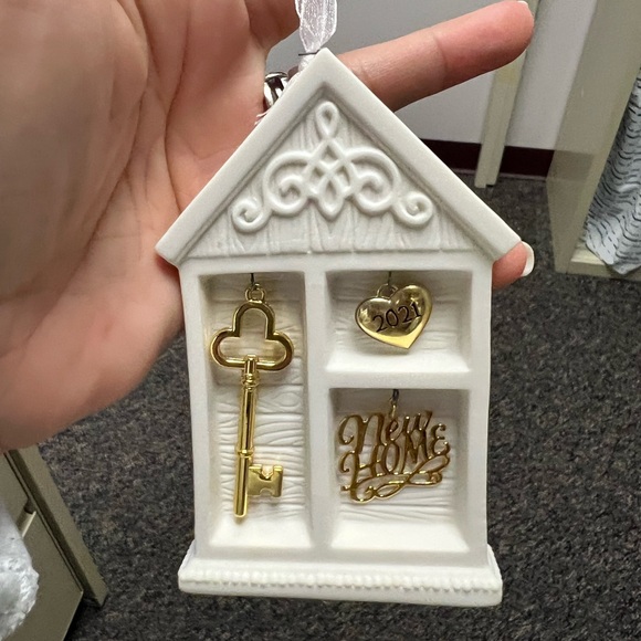 Hallmark Other - White 2021 House Ornament with Gold Accents